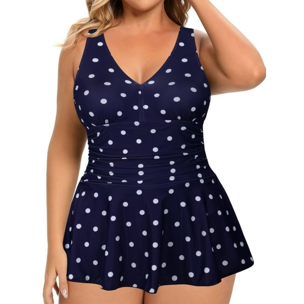 plus size swim dress with shorts attached